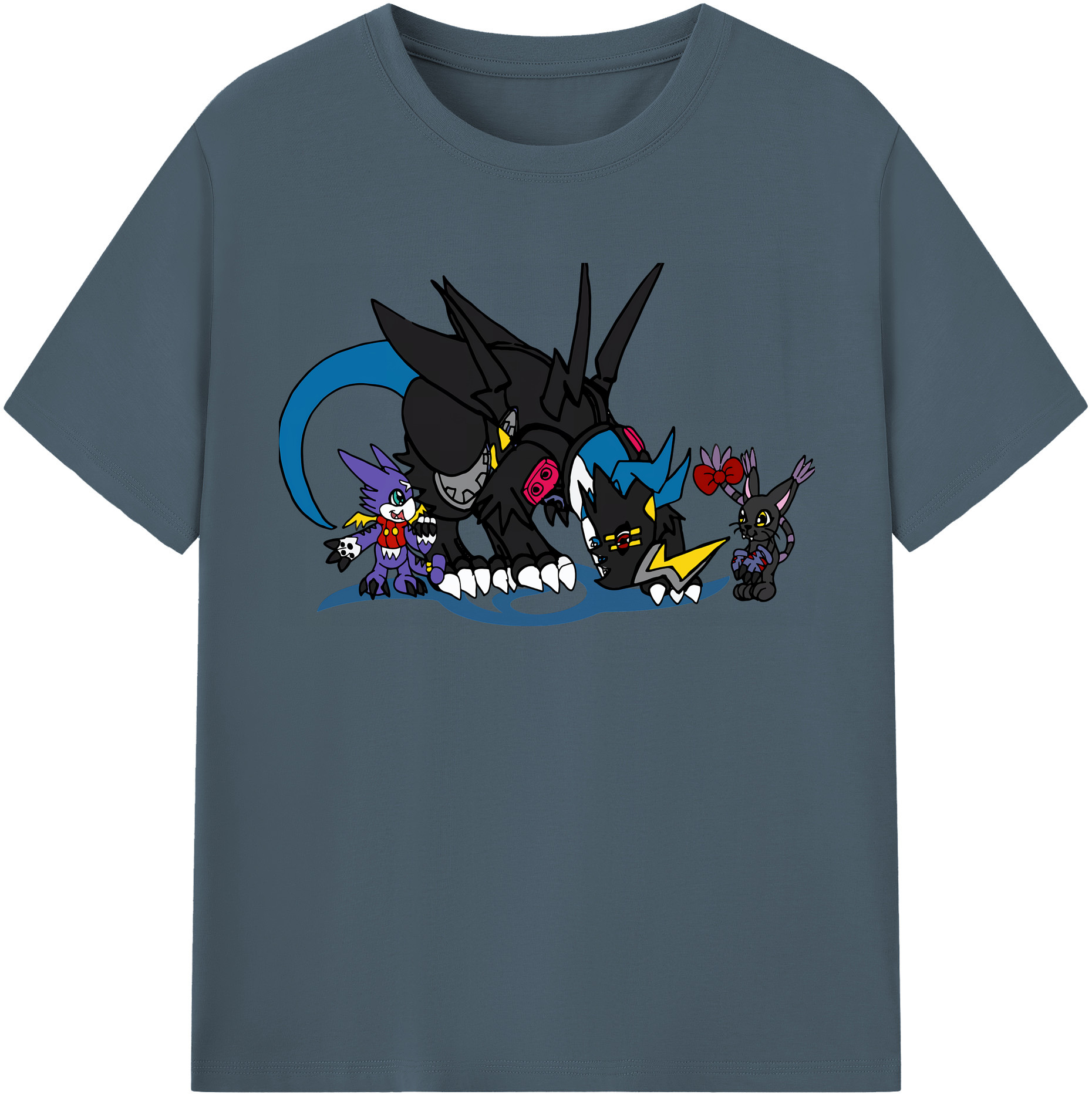 （画像用） Digimon デジタルモンスター/デジモン 綿100％半袖Tシャツ（フロントプリント）